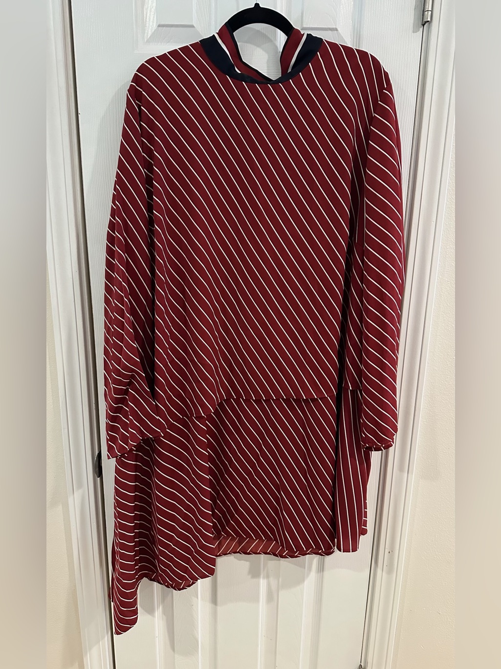 Who What Wear X Target Diagonal Stripe Layer Necktie Dress 3x Nwt — image 2 of 4
